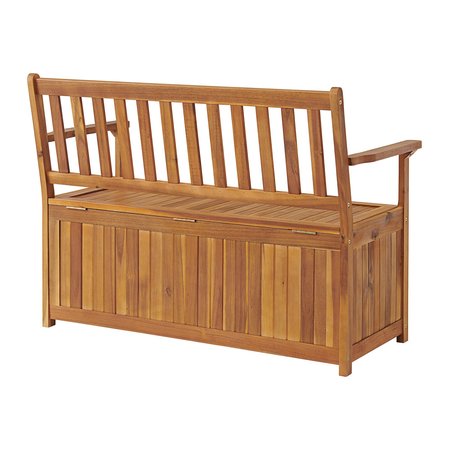 Alaterre Furniture Londonderry 47"WAcacia Wood Outdoor Storage Bench ANLD01ANO
